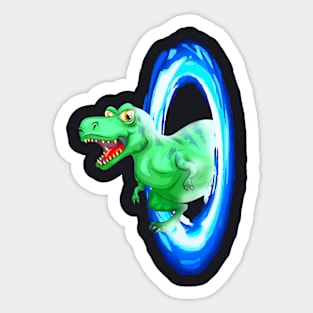 TRex Dinosaur Dimensional  Nerd Sticker